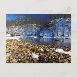 Olentangy River im Winter, Highbanks MetroPark, OH Postkarte