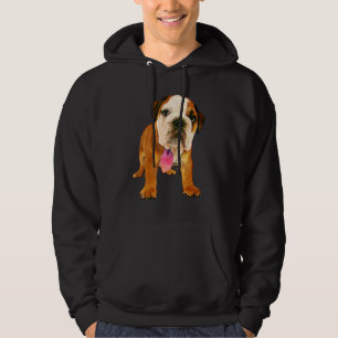 Ölfarbe Filter Niedlich Bull Doppy Welpe Hoodie