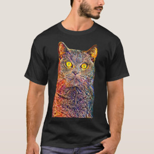 Ölfarbe Filterkatze T-Shirt