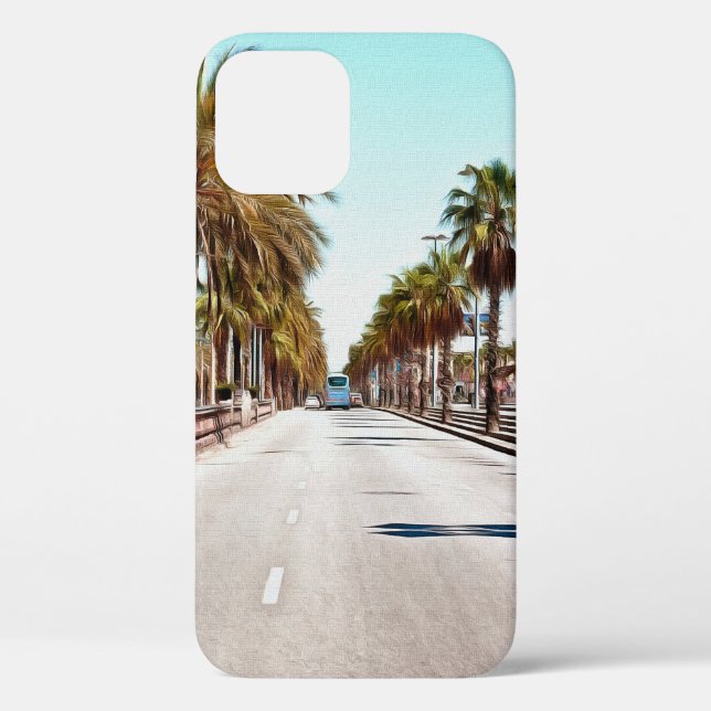 Ölfarbe. Nachahmung. Illustration. Große Straße Case-Mate iPhone Hülle (Rückseite)