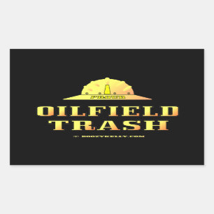 Ölfeld-Abfall, Raubein, Schutzhelm, Öl, Anlage, Rechteckiger Aufkleber