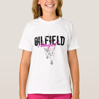 Ölfeld-Engel mit Halsketten-Grafik T-Shirt