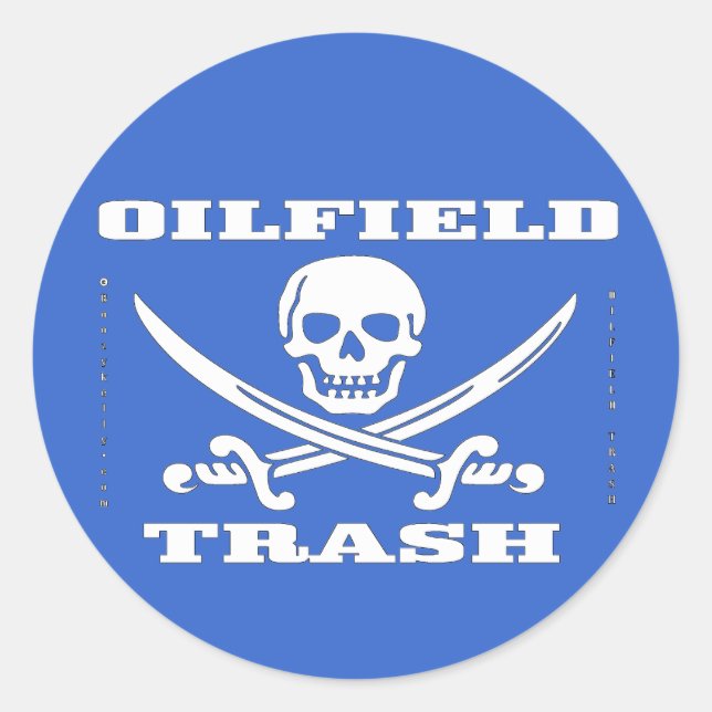 Ölfeld-Hartlothenaufkleber, Ölfeld-Geschenk, Öl, G Runder Aufkleber (Vorderseite)