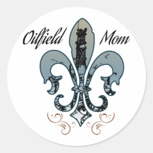 Ölfeld-Mutter Runder Aufkleber