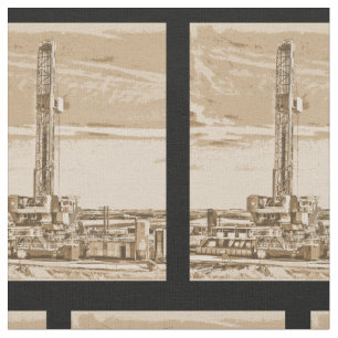 Ölfeld-Ölplattform Stoff