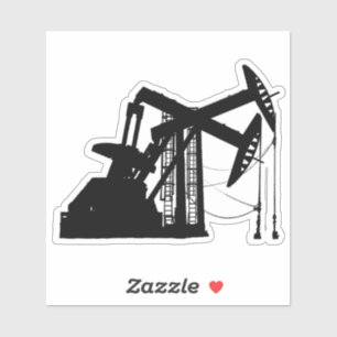 Ölfeld-Pumpeinheiten der Black Silhouette Cutout Aufkleber