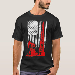 Ölfeld - US-Flagge T-Shirt