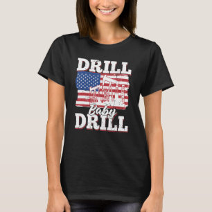 Ölfeld USA-Flagge Bohren Öl Fracking   Bohr Baby T-Shirt
