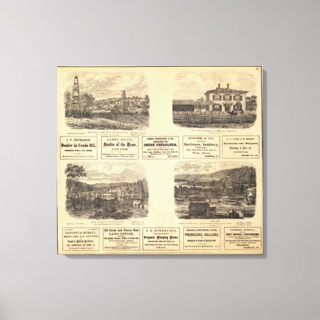 Ölfelder, Wohnsitz Leinwanddruck (Vorderseite)