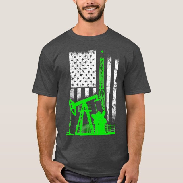 Ölfield Flag America St Patricks Day Rig T-Shirt (Vorderseite)