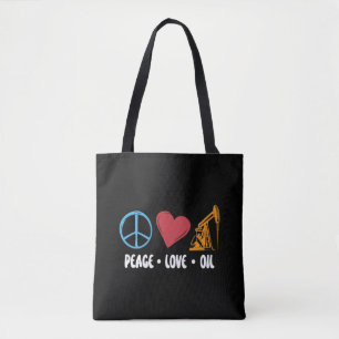 Ölfield-Mitarbeiter Peace Liebe Oil Rig Worker