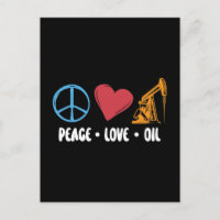 Ölfield-Mitarbeiter Peace Liebe Oil Rig Worker