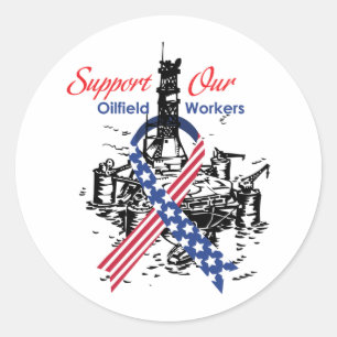 ölfield_support runder aufkleber