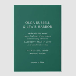 Olga Emerald Green Modern Wedding