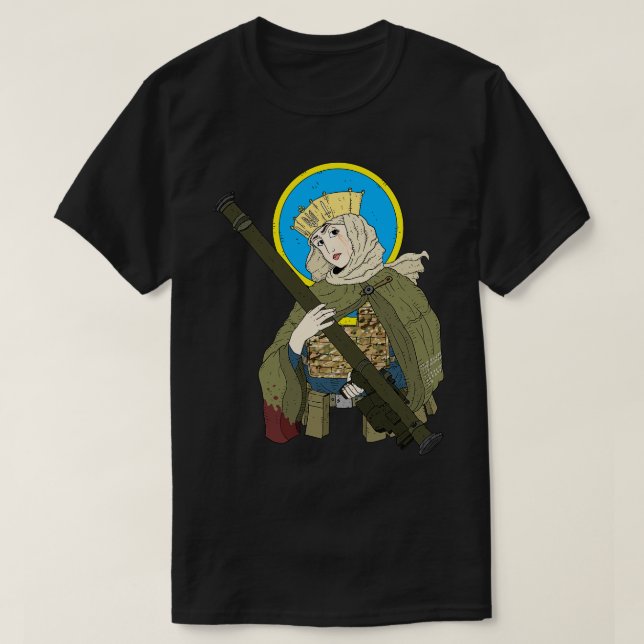 Olga von Kiew ukrainischer Heiliger mit einem Stän T-Shirt (Design vorne)