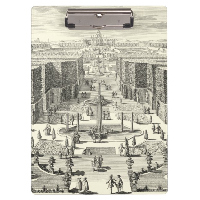 Ölgemälde am Garten von Versailles Klemmbrett (Vorderseite)