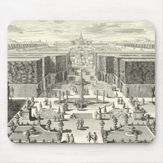 Ölgemälde am Garten von Versailles Mousepad (Vorne)
