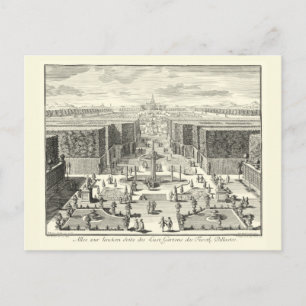 Ölgemälde am Garten von Versailles Postkarte