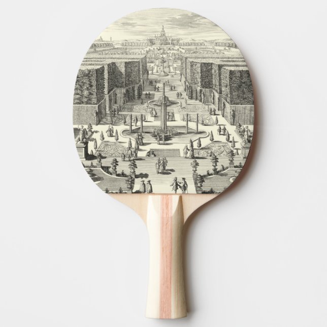 Ölgemälde am Garten von Versailles Tischtennis Schläger (Vorderseite)