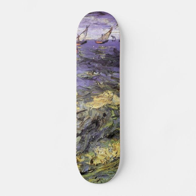 Ölgemälde am Meer Vincent van Gogh. Skateboard (Vorderseite)