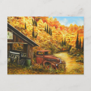 Ölgemälde ~ Auf der Postkarte ermüdet