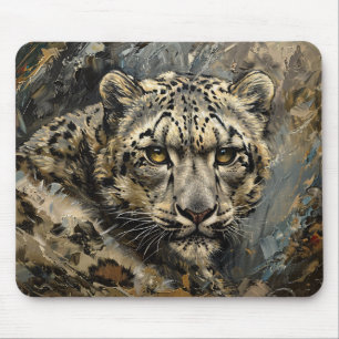 Ölgemälde aus Snow Leopard Mousepad