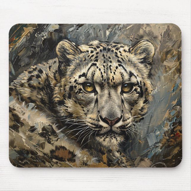Ölgemälde aus Snow Leopard Mousepad (Vorne)