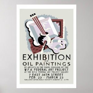 Ölgemälde-Ausstellung Poster