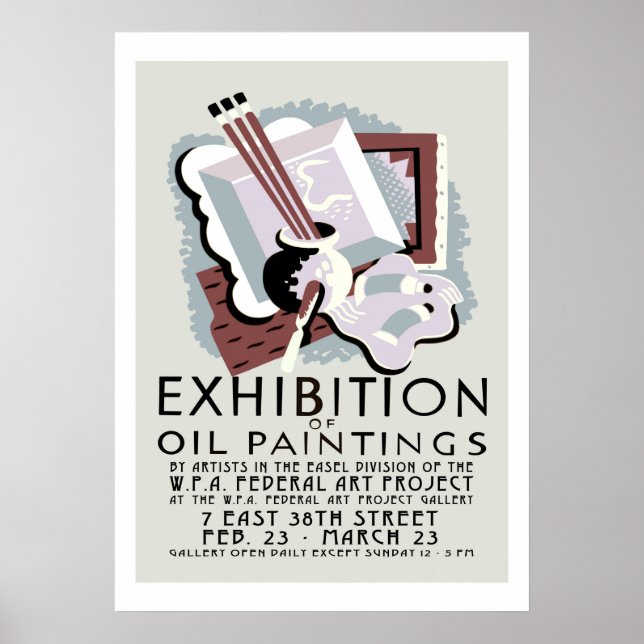 Ölgemälde-Ausstellung Poster (Vorne)