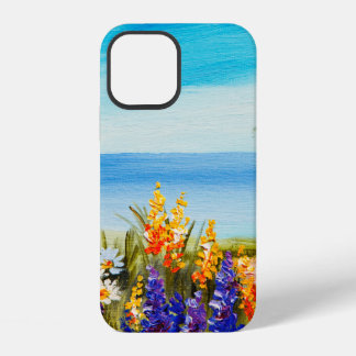 Ölgemälde Blumen in der Nähe des Meeres, Kamillenf iPhone 12 Hülle