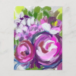 Ölgemälde Blumen Postkarte