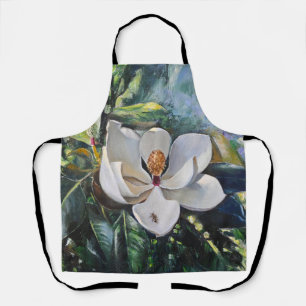 Ölgemälde der Magnolienblüte der Harmonie der Natu Schürze