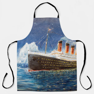 Ölgemälde der Titanic und des Eisbergs im Ozean be Schürze