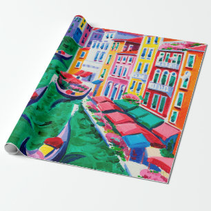 Ölgemälde des schönen Venedig, Italien auf Leinwan Geschenkpapier