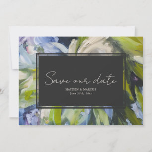 Ölgemälde Inspiriert Florals Blue Wedding Save The Date