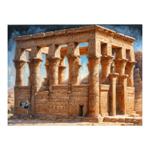 Ölgemälde Königinnen des alten Ägypten Philae Temp