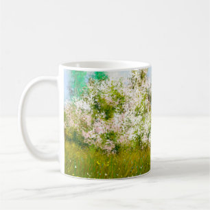 Ölgemälde, Landschaft, Blume auf dem Gebiet Kaffeetasse