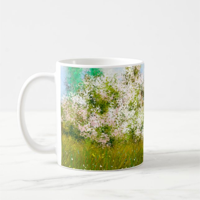 Ölgemälde, Landschaft, Blume auf dem Gebiet Kaffeetasse (Links)