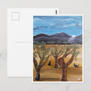 Ölgemälde Olivar de Noche von Alfred Fox Postkarte