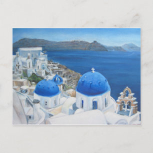 Ölgemälde Santorini Oia Postkarte