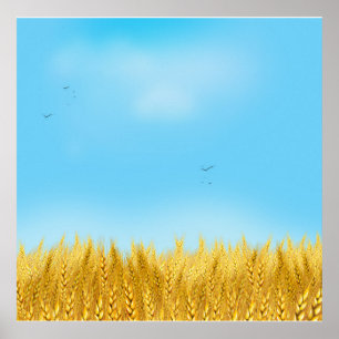 Ölgemälde-Sommer blauer Himmel des Poster
