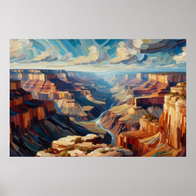 Ölgemälde von Grand Canyon Poster (Vorne)