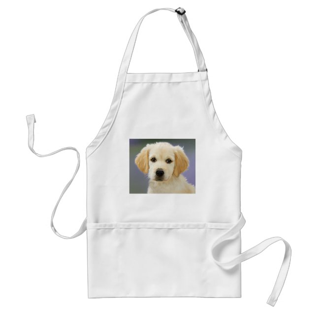 Ölgemälde von Labrador Retriever Welpe Schürze (Vorne)