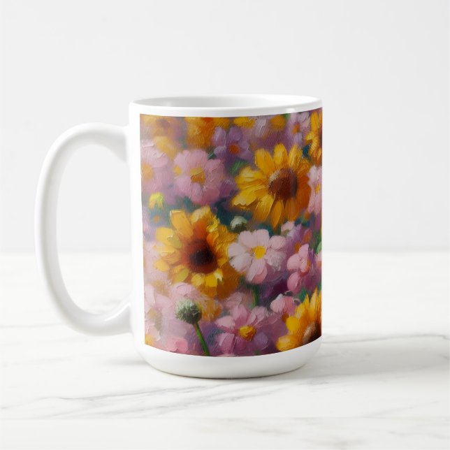 Ölgemälde von Zombie im Halloween-Blume Kaffeetasse (Links)