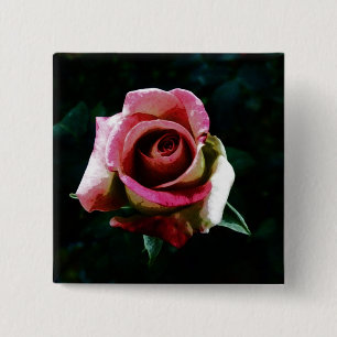 Ölgemalte Rose Button