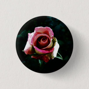 Ölgemalte Rose Button