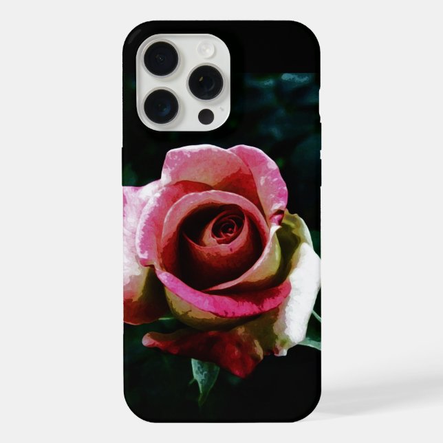 Ölgemalte Rose iPhone Hülle (Rückseite)