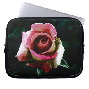 Ölgemalte Rose Laptopschutzhülle