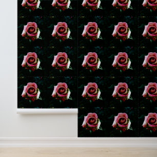 Ölgemalte Rose Tapete