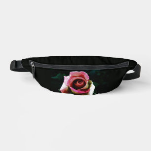 Ölgemalte rote Rose Bauchtasche